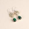 Natürlicher Malachit Edelstein 925 Sterlingsilber Schmuck Handgefertigte Ohrringe 2,20" EE-44-24