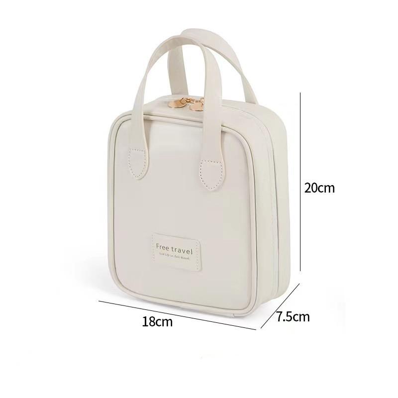 New Women's Fashion Shell Portable Makeup Bag Large-capacity PU Leather Waterproof Cosmetic Storage Bag Travel Wash Cosmetic Bag
