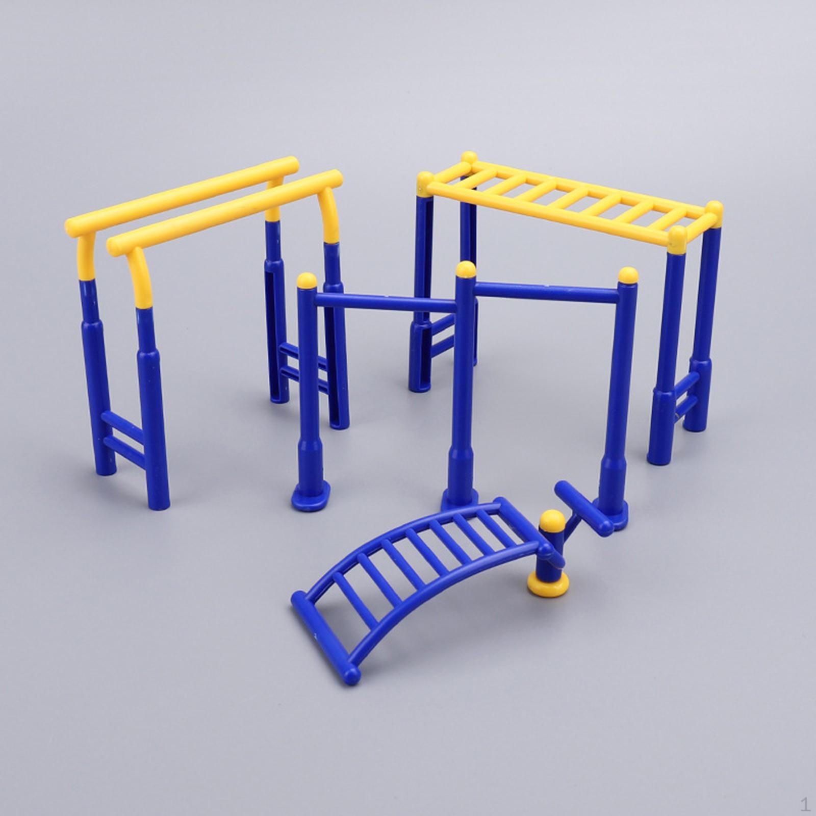 

1 :12 1:18 Scale Park Gym Equipment Dollhouse Decoration Dioramas Collections Craft Miniature Pull