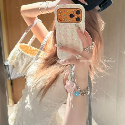 Korean Gentle Girl Heart Coquettish Pink Star Suitable for Apple 17promax Mobile Phone Case Iphone16/15 Hanging