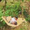 Garden Gnome on Swing Statue Decoration Figurine Ornament for Indoor Outdoor Home Patio Yard Lawn Figurines Miniatures