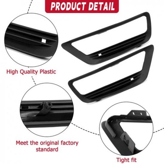 For 2013 2014 2015 Honda Accord LX EX EX-L Fog Light Cover Trim Bezel Pair