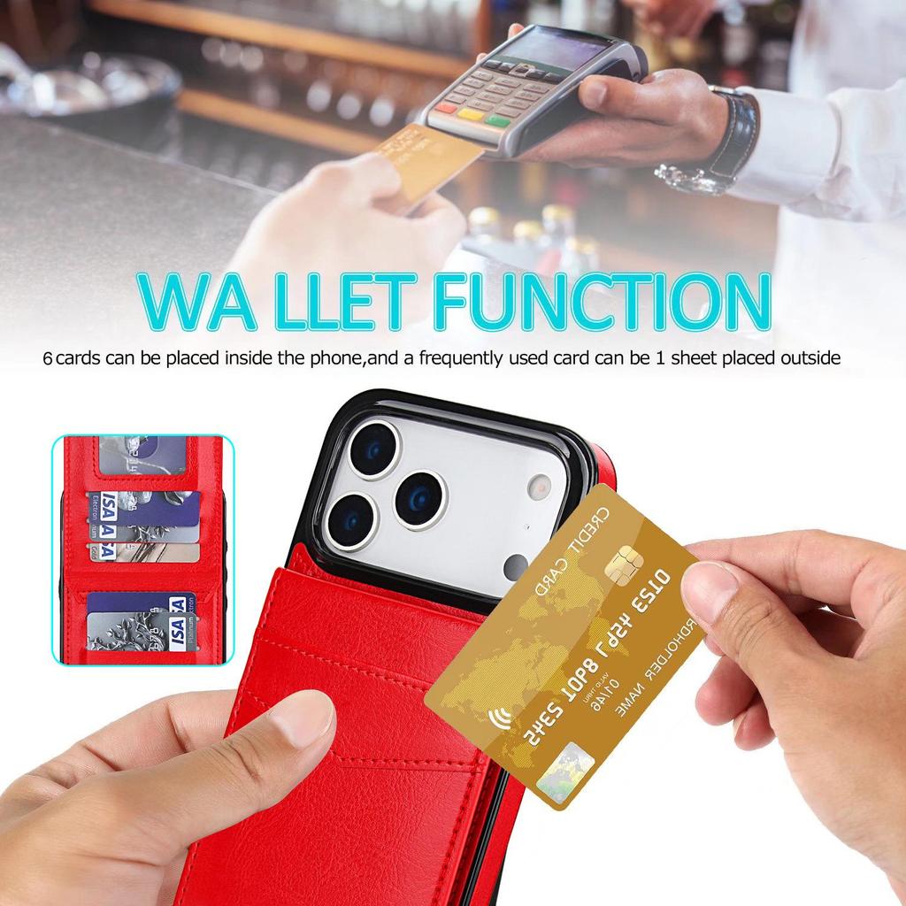Apple iPhone 17 Pro Max Crazy Horse Leather Flip Case