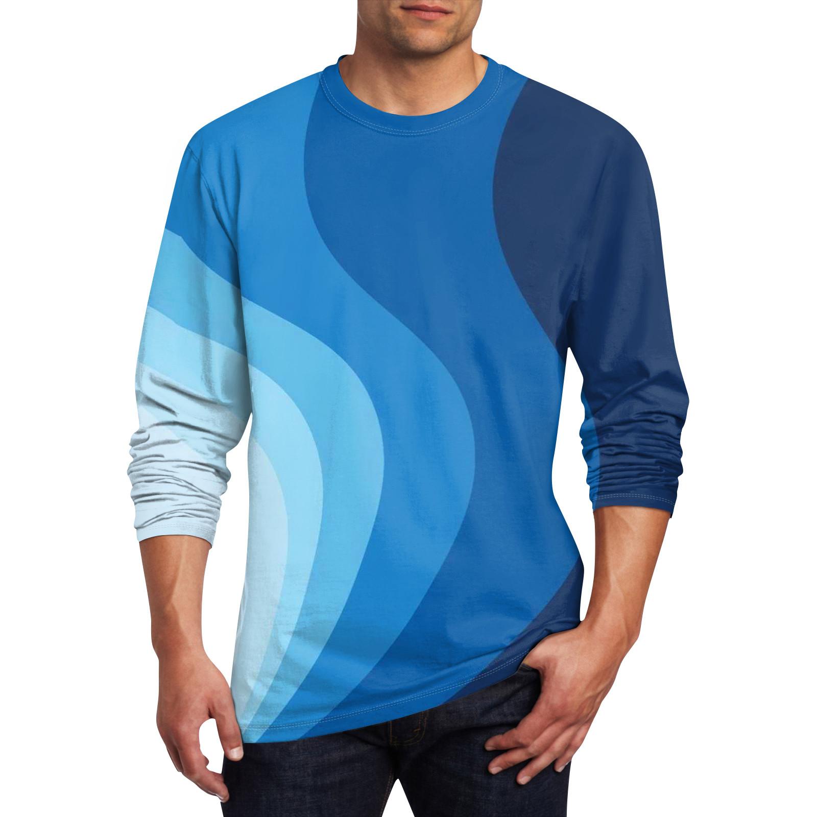 

Муж. Футболка Круглый вырез Одежда Одежда На открытом воздухе Длинный рукав С принтом Модельер Винтаж L