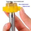 304 Stainless Steel Braided Inlet Hose for Hot/Cold Water Heaters & Faucets – High-Pressure Extension Pipe