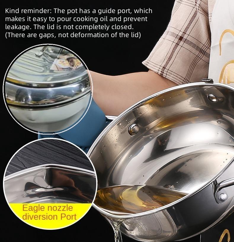 Japanese Deep Frying Pot with a Thermometer and a Lid 304 Stainless Steel Kitchen Tempura Fryer Pan 20 24 Cm