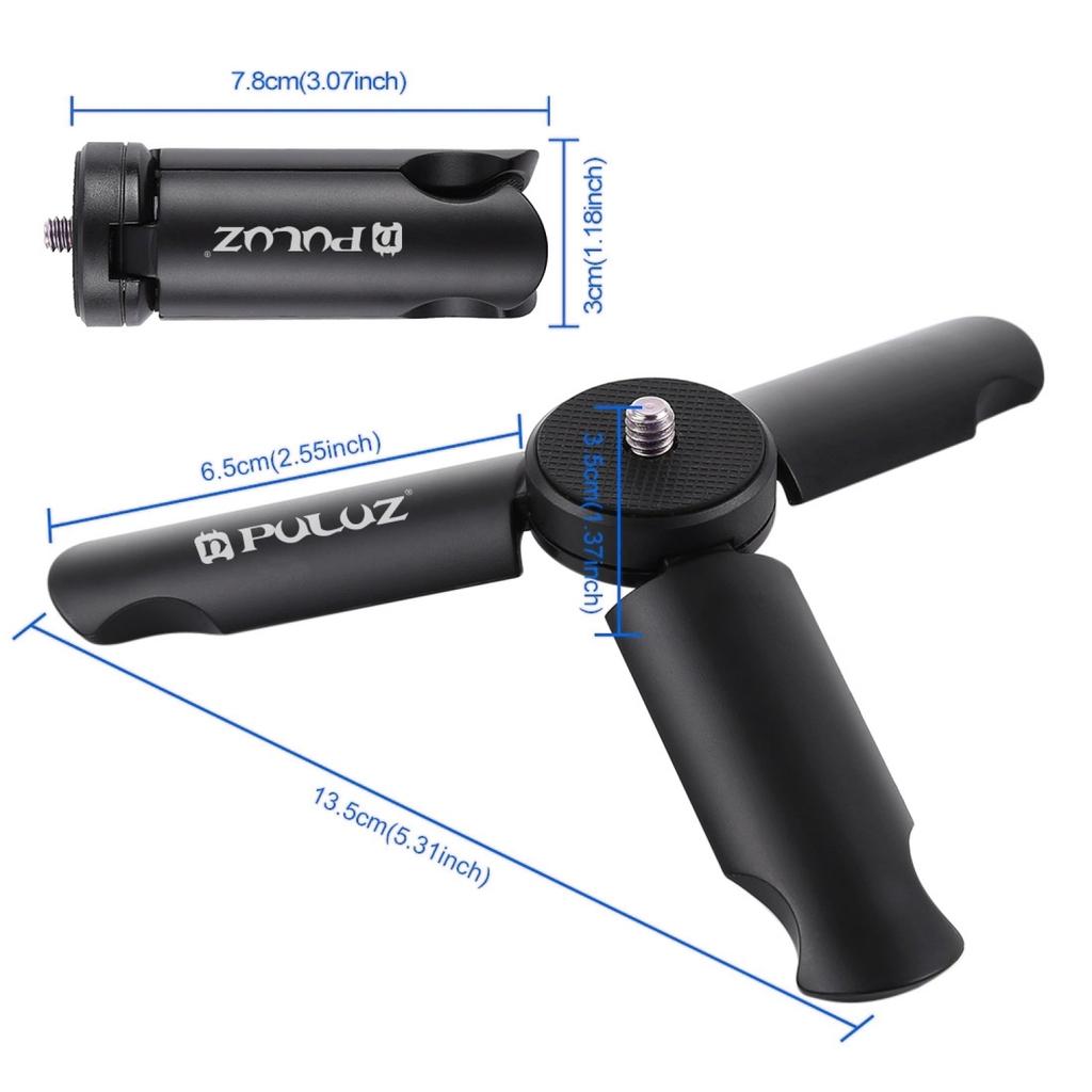 PULUZ PU372 For DJI Osmo Action Series/Smartphone Folding Tripod Portable Desktop Stand