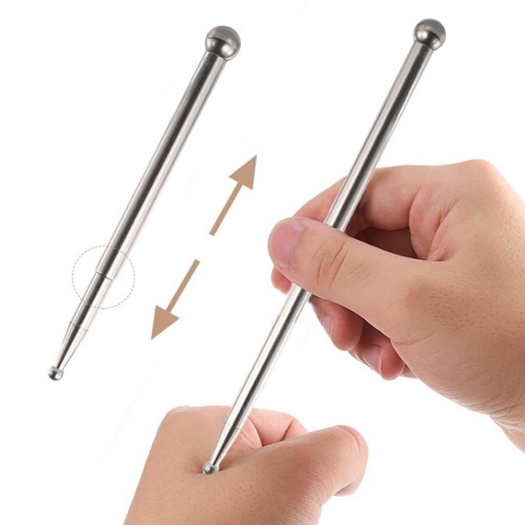 Stainless Steel Deep Tissue Massage Tool Manual Acupuncture Pen for Home Salon Beauty Silver