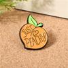 Alloy Jewelry Brooch, Cute Cartoon Peach Brooch Just Peachy Funny Badge Versatile Clothing