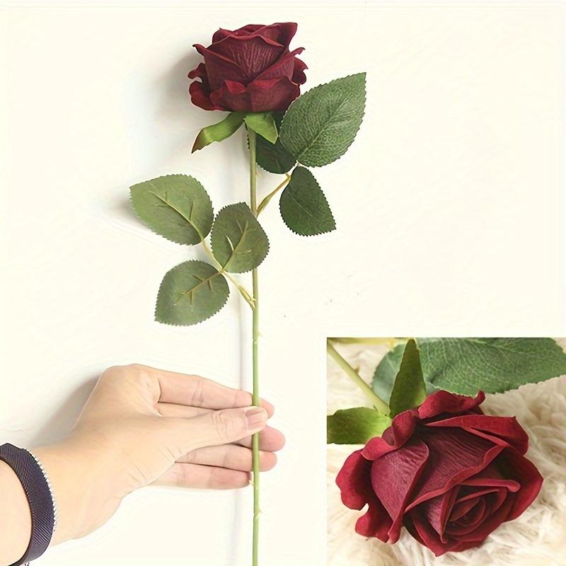 outdoor simulation high-end velvet rose, anti UV real touch, suitable for outdoor gardens, wedding season, Valentine's Day, bridal bouquet materials,