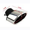 Car Exhaust Tail Pipe Trim 304 Stainless Steel For Ford Fiesta Chevrolet Aveo Kia Rio 5 Mazda 6 57mm Car Tail Pipe Universal