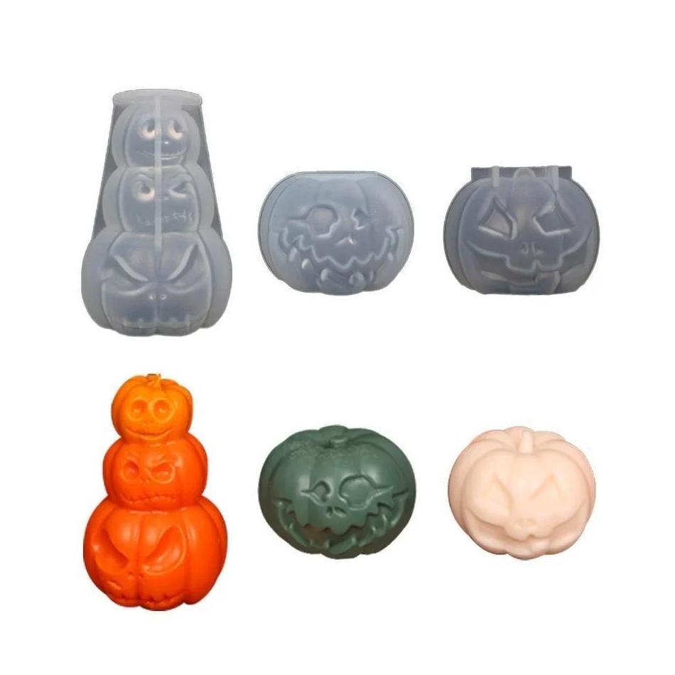 1 Pcs Pumpkin Candle Silicone Mold DIY Candle Making Soap Resin Chocolate Beeswax Mold Christmas Gifts Craft