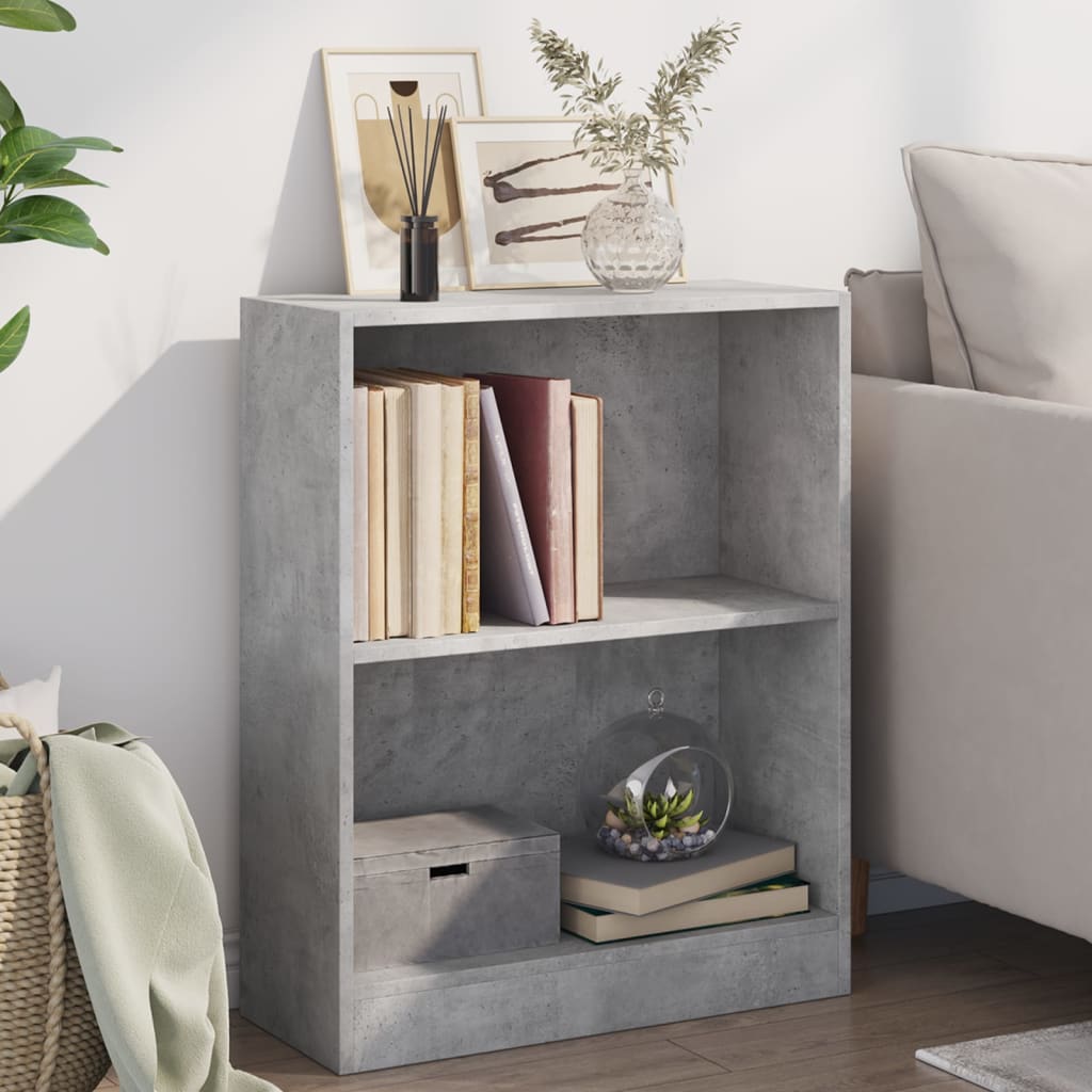 Bookshelf Concrete Grey 60 x 24 x 76 cm Particleboard