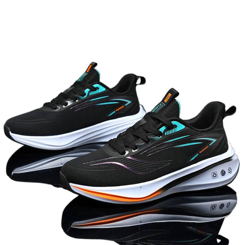 Sneakers Summer New Mesh Breathable Carbon Plate Lightweight Racing Shoes Shock Absorption