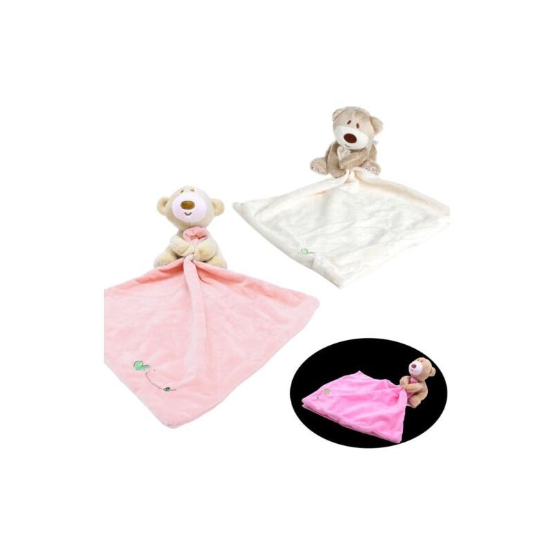 Baby Kinderen Comfort Zacht Knuffeldeken Teddybeer Pluche Gevuld Wasbaar Glad Speelgoed Voor Gezellige Knuffels En Zachte Knuffels