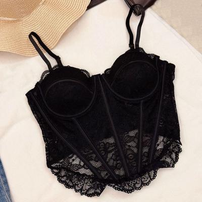 Slim Fit Lace Camisole Sleeveless Crop Tops Tank Top Suspender Vest Women