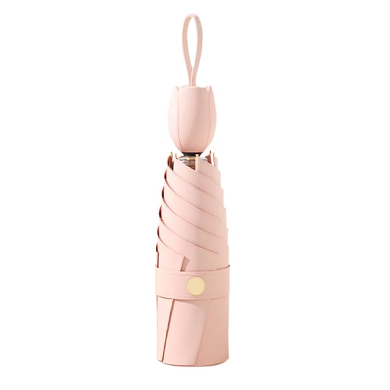 

parasol UV cut Ladies [250g lightweight, UPF50+ certified, elegant tulip design on the handle] Folding umbrella Light shielding/heat shielding Compact