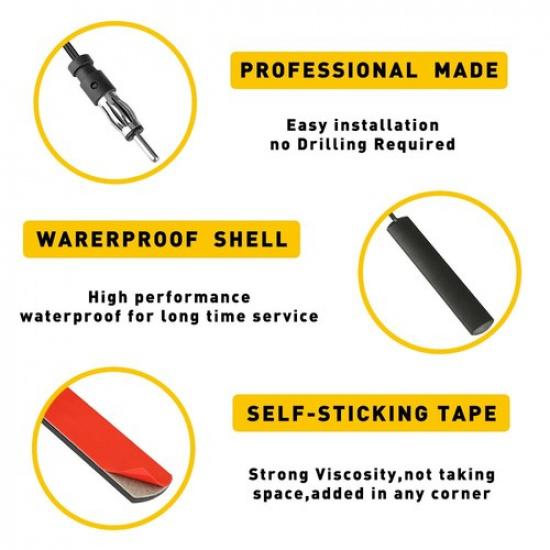 Car Radio Stereo Hidden Antenna Stealth FM AM For Vehicle Truck Motorcycle EOA
