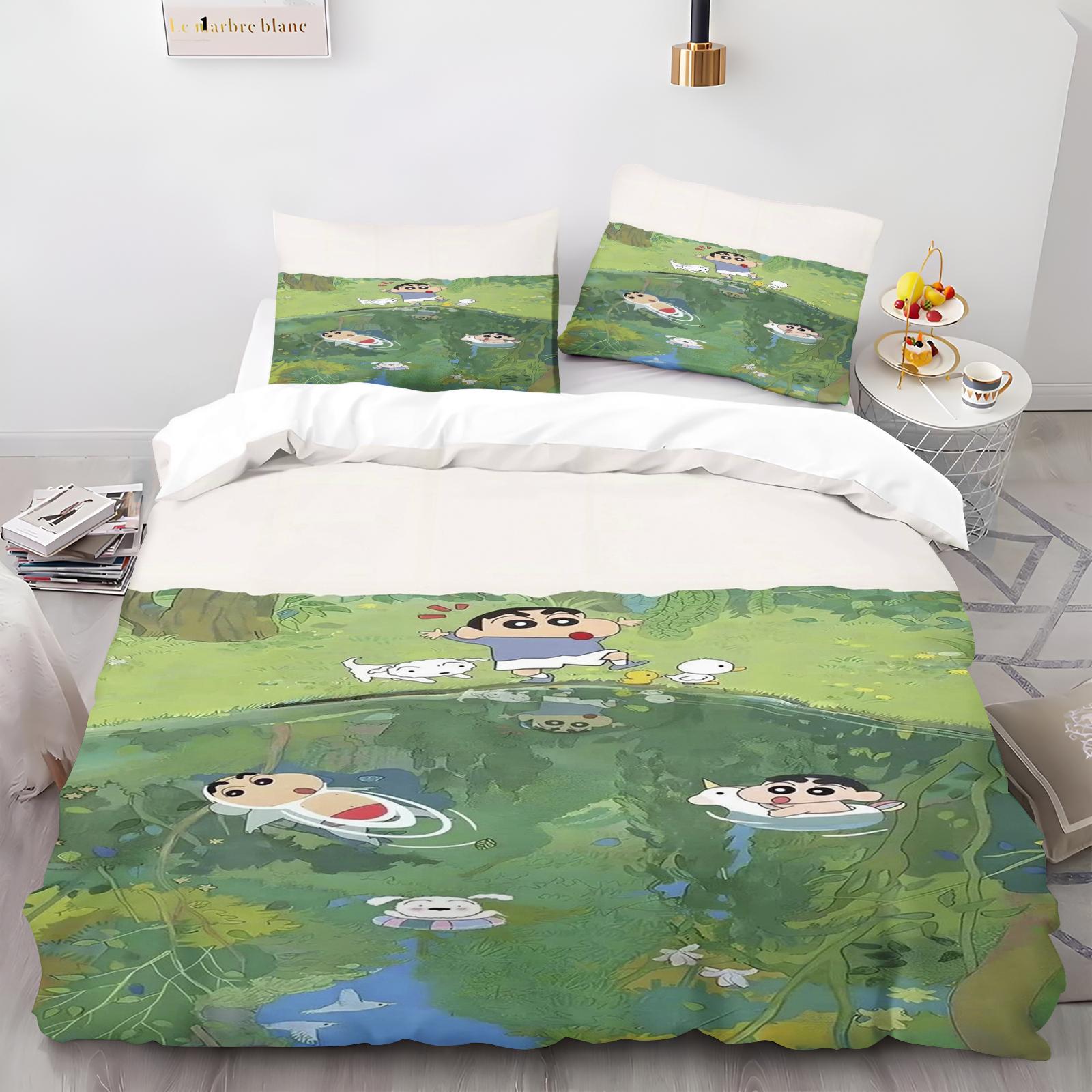 

Quilt Cover Crayon Shin-chan Cartoon Anime Duvet Cute Printed Comforter Polyester Bedding Twin Size children Gift Various Sizes EU Single(135*200cm)3pcs