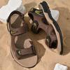 Handmade Mens Sandals Genuine Leather Sandals Men Outdoor Summer Shoes Casual Flats Lightweight Fashion Men Sneakers Beach Shoes