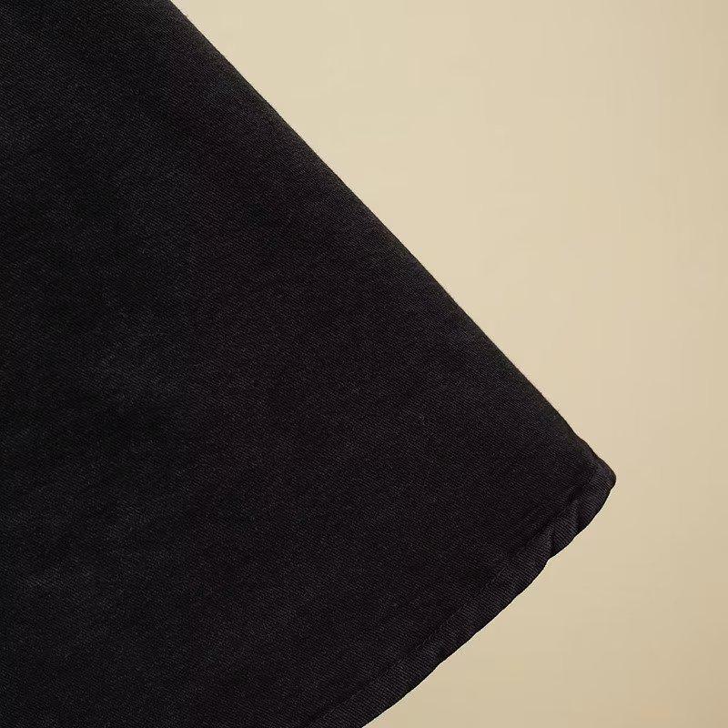 Damen Schwarzer High-Waist A-Linien Jeansrock mit Knopfleiste - Schlankmachender Sommer-Trend