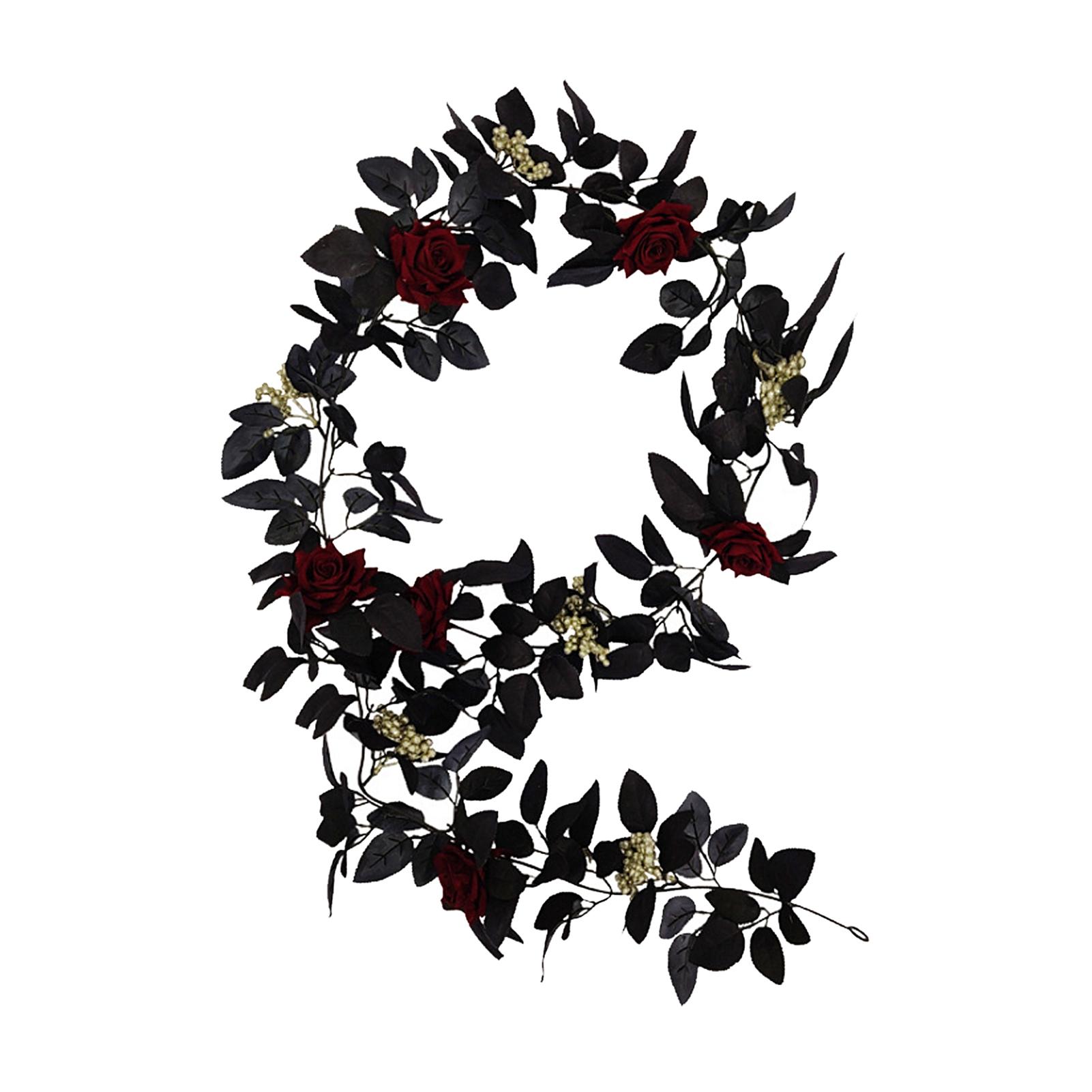 

Искусственная роза, декоративная подвесная цветочная гирлянда для украшения на фестиваль Хэллоуин, 180 см