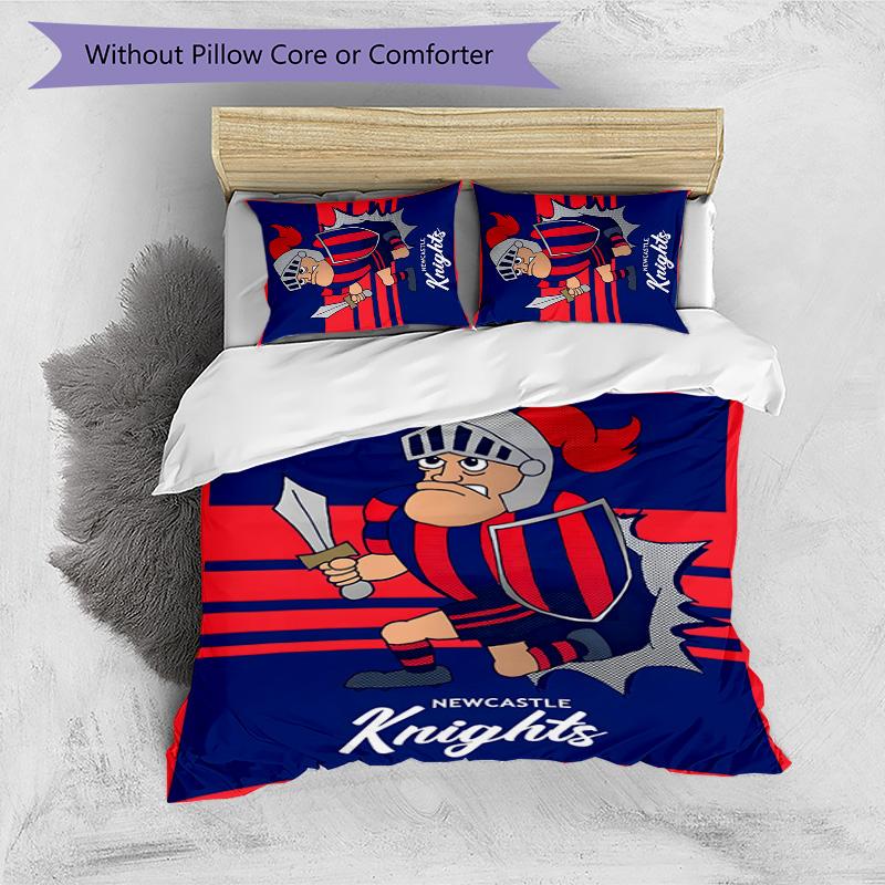 Knights 3pcs Bedding Set Duvet Cover Closure Includes 1 Duvet Cover & 2 Pillowcases for All Seasons Bedroom Home Dorm Decor