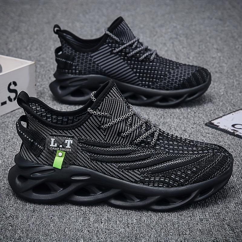 36-48 Men's and Women's Sneakers,Men's Knitted Breathable Lace Up Running Shoes,Lightweight and Comfortable Sneakers