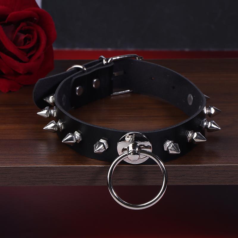 1 Stück Süß Kühl Cosplay Nieten Stern Punk Rock Gothic Damen Halsband Pu Leder Dorn Hip Hop Bondage Choker Schmuck
