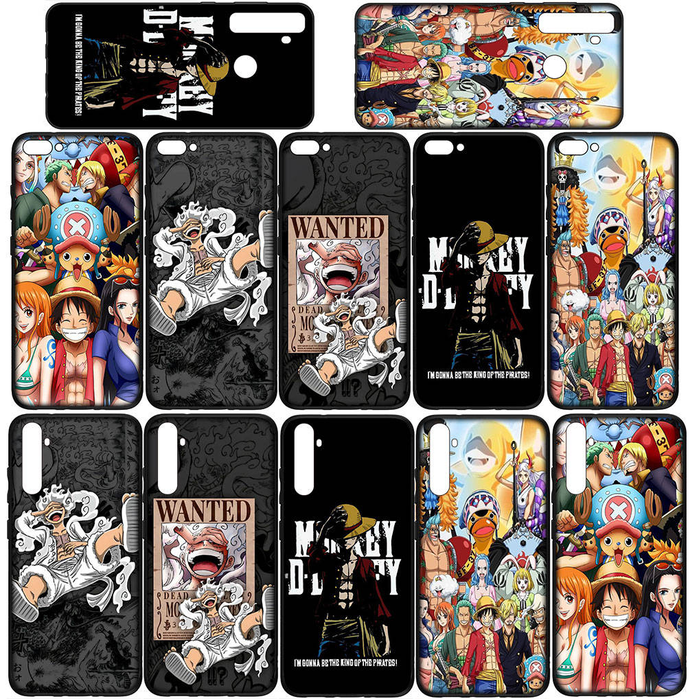 For Samsung Galaxy S24 S23 iPhone 16 15 14 Xiaomi Redmi Note 13 12 11 8Plus 9 Pro Max X XR Phone Case Comics Luffy Gear 5 One Piece OPPO Huawei Cover