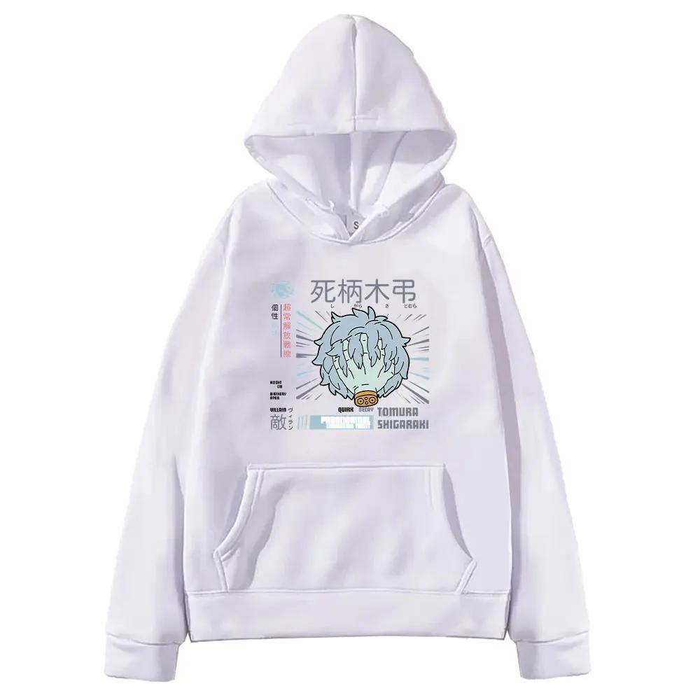 Shigaraki Tomura My Hero Academia Hoodies Men Women Harajuku Long Sleeve Loose Streetwear Funny Printed Pockets Sweatshirts