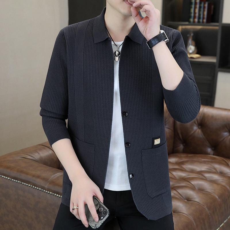 Hot Sale, Men's Knitted Cardigan Sweater Jacket ins Trendy Yarn Sweater Men's Clothing