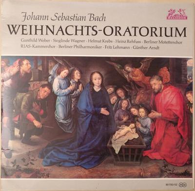 LP-skiva JOHANN SEBASTIAN BACH, GUNTHILD WEB - Juloratoriet 8970002 Heliodor Tyskland Klassisk Begagnad