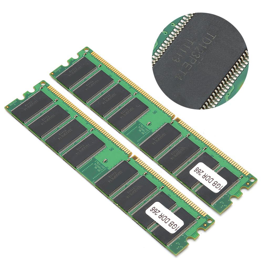 2 Pcs Módulo de Memória Computador Desktop Dupla Face 16 Grãos para AMD DDR 1GB 226 PC2100