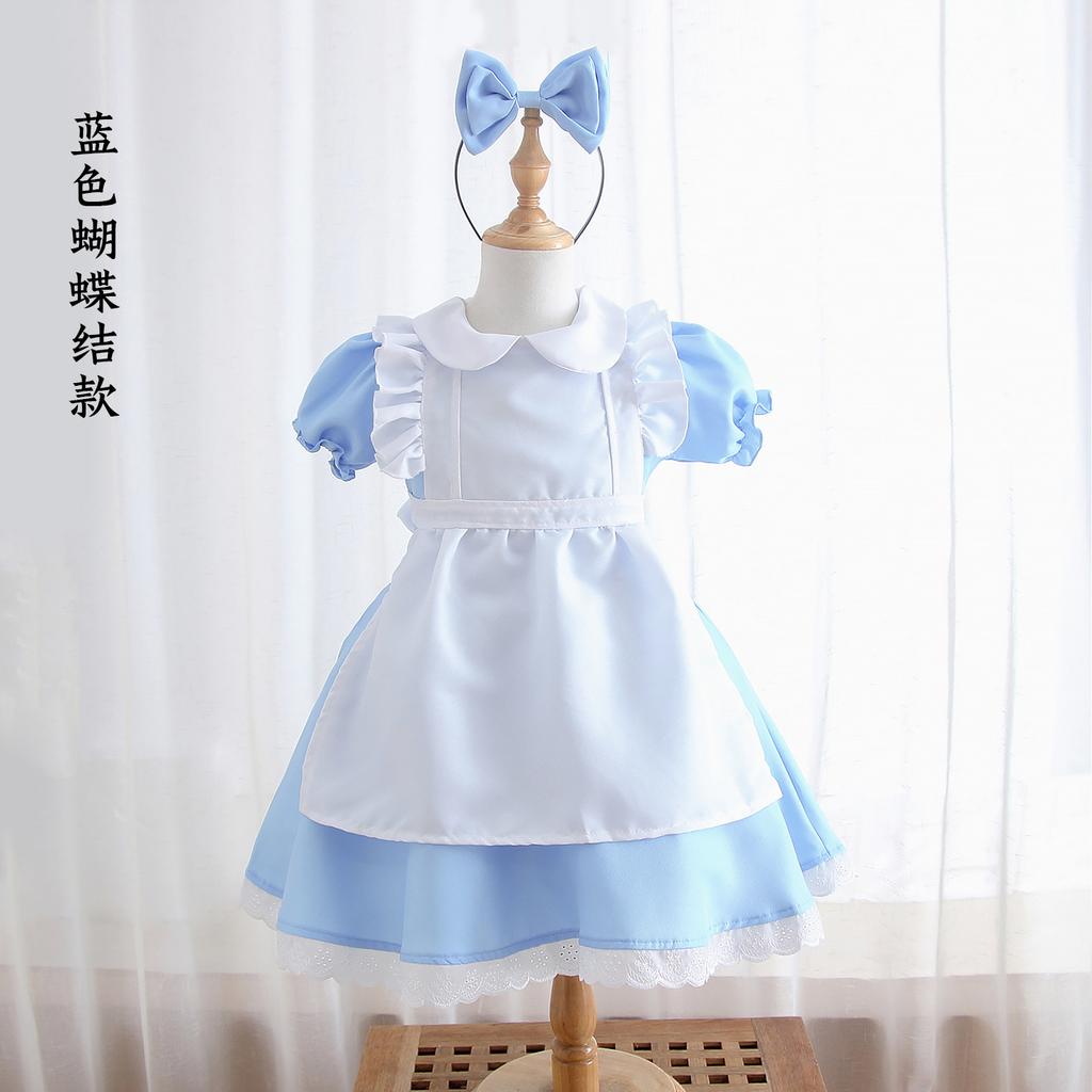Children's Clothing Blue Alice Maid Clothing Girls Stage Performance Clothing Lolita Performance Clothing Dress