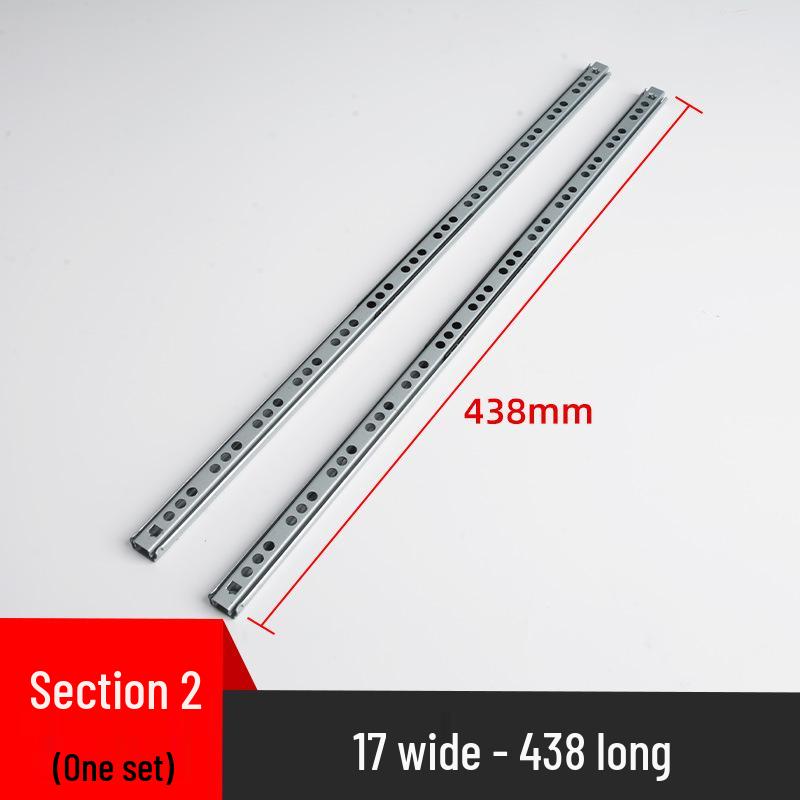 17mm Narrow Two-Way Steel Ball Bearing Drawer Slides