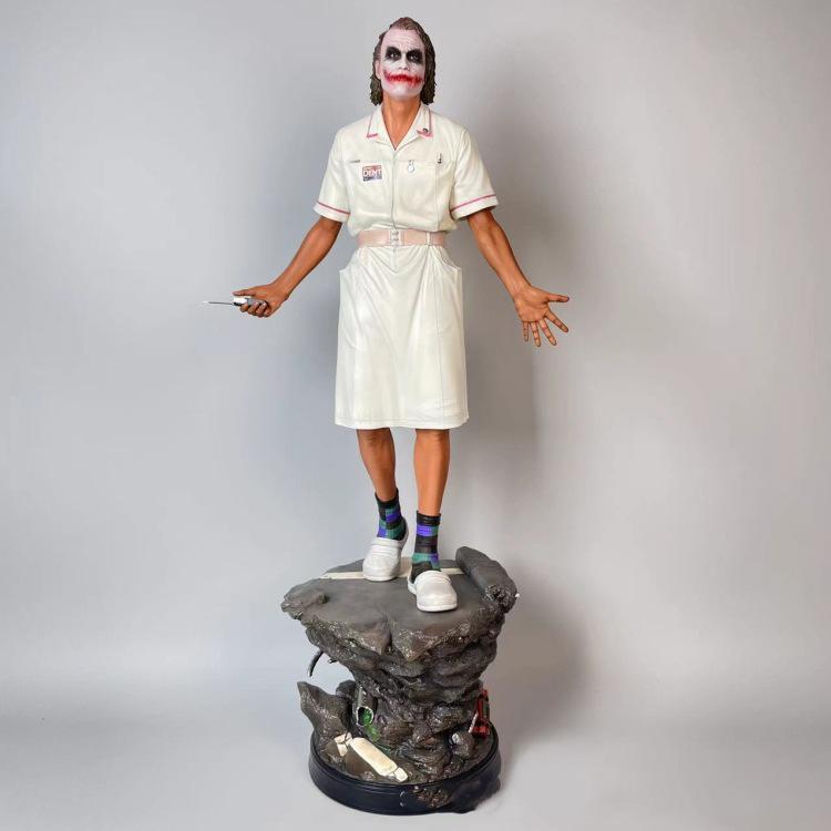 1/4 Scale Heath Ledger Joker Nurse Figure - Dark Knight Statue Ornament
