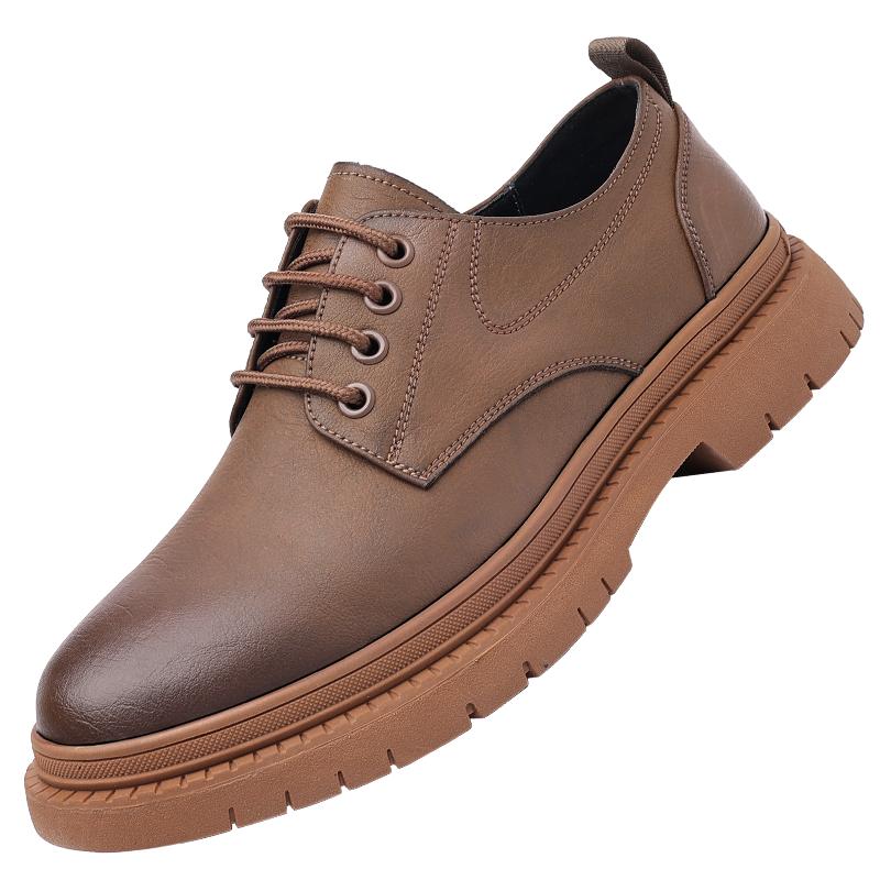 Fashion High luxury men's leather shoes Handmade and minimalist styles Office and leisure business Retro black brown adult shoes