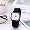 Unisex Leather Strap Analog Watch Waterproof Popular Stylish Square Women's Men's Business Casual Black Birthday Anniversary Christmas Valentine's