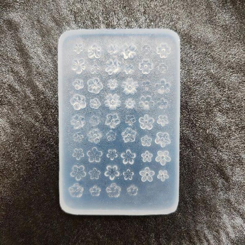 Silicone Nail Art Mold For 3D Floral Embossing Design Reusable DIY Craft Tool 3D Floral Nail Art Supplies
