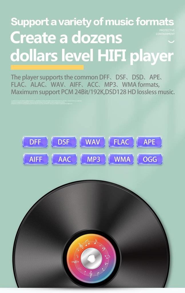 XDUOO X2S Lossless Portable Music Player DSD128 24bit 192KHz 128GB OLED MP3 Player HI-RES