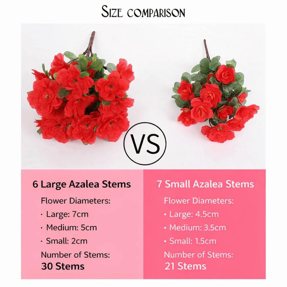 Decor Silk Flower Artificial Rhododendron Arrangements DIY 21 Head Fake Flower Handmade Bouquet Indoor and Outdoor