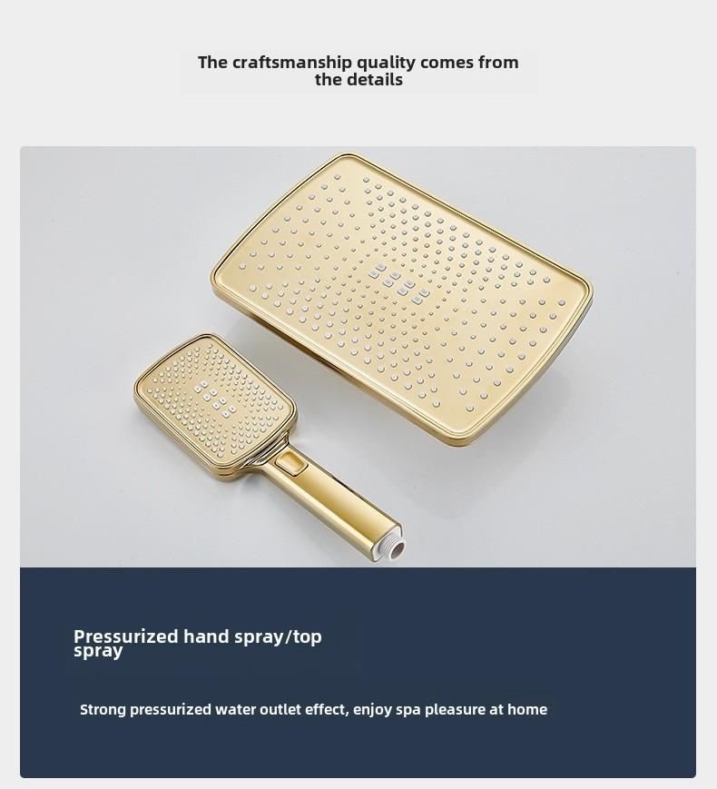 Thermostatic Shower Set with One-Touch Temp Lock & Boost Shower Head