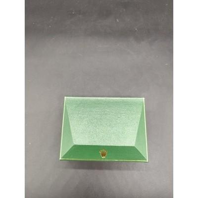 Vintage ROLEX Oyster Watch Box Only Empty Case Green Gold Logo Japan Used