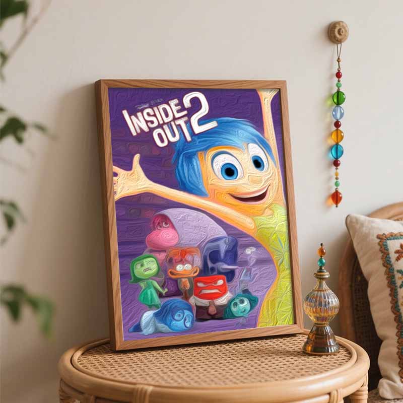 Disney Inside Out 2 Oil Painting Kit Canvas DIY Home Decor Gift for Fans