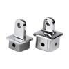 28/32mm Edelstahl Boots-Schiebekappe Quadratrohr Oberes Auge Endkappe Marine Bimini Beschlag für Markise Einfache Montage