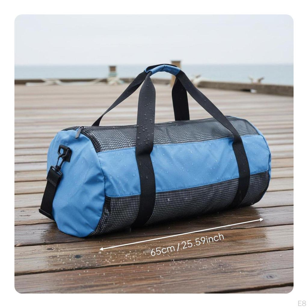 Scuba Gear Duffel Bag Detachable Shoulder Strap Mesh Dive Heavy Duty for
