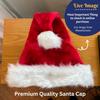 Santa Cap Plush Fur Christmas Cap Unisex Santa Hat for Adult & Kids Comfortable Soft Free Size Santa Clause Hat Cap Christmas Decorations Items