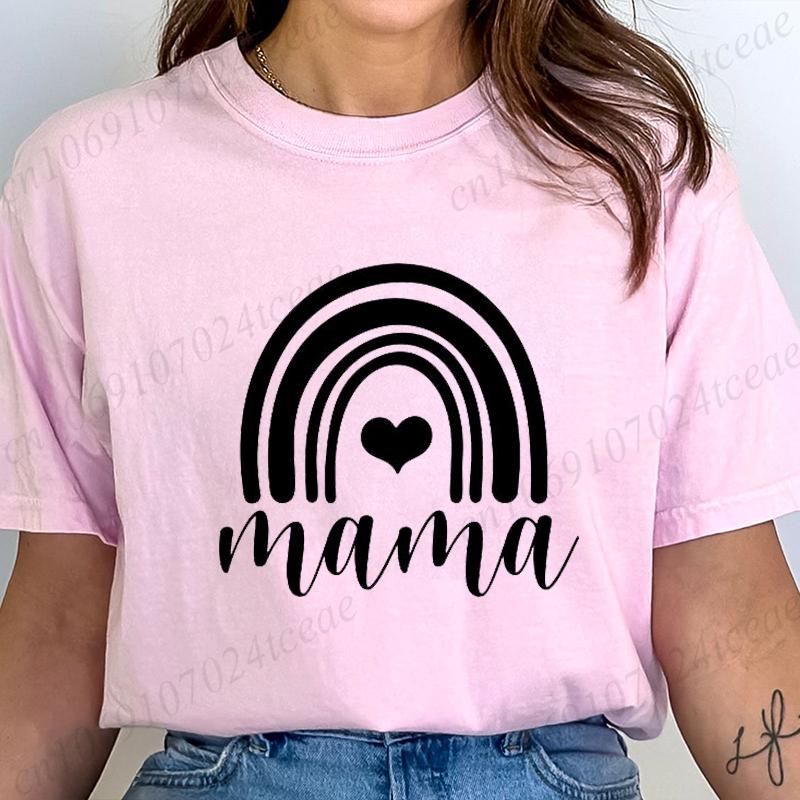 Funny Mom Life Design Graphic T Shirts Women Blessed Mama Mom Quotes Streetwear Tee Shirt Short Sleeve Clothing O Neck T Shirt