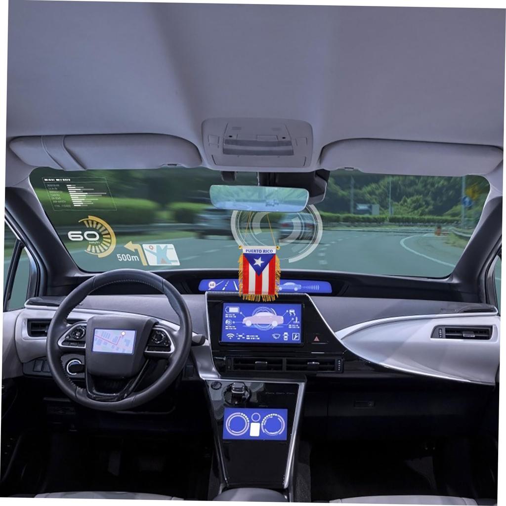 TENDYCOCO Puerto Rico Flag Car Hanging Pendant Car Rearview Mirror
